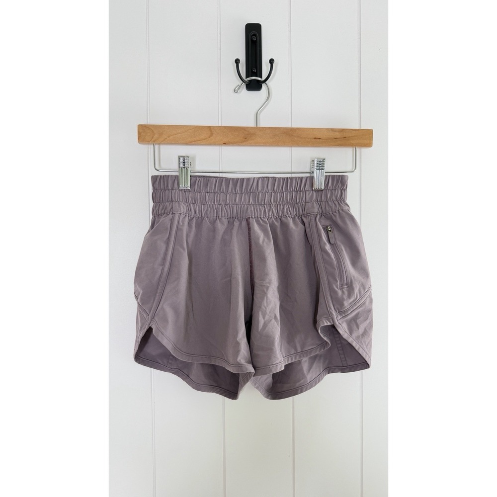 Lululemon Tracker V 4" Low Rise Short Women 4 Smoked Mulberry W7AA6S Swift Ultra - Picture 3 of 11